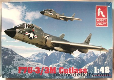 Hobby Craft 1/48 F7U-3/3M Cutlass - US Navy VF-83 1955 / Navy Deck Trials / VC-3 1955 / VA-116 1957 / VA126 1956 / VA-12 1957 - (F7U3/3M), HC1613 plastic model kit